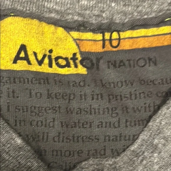 Aviator Nation, Gray and Red Short Sleeve Tee, Boys Medium (215) - Picture 2 of 6